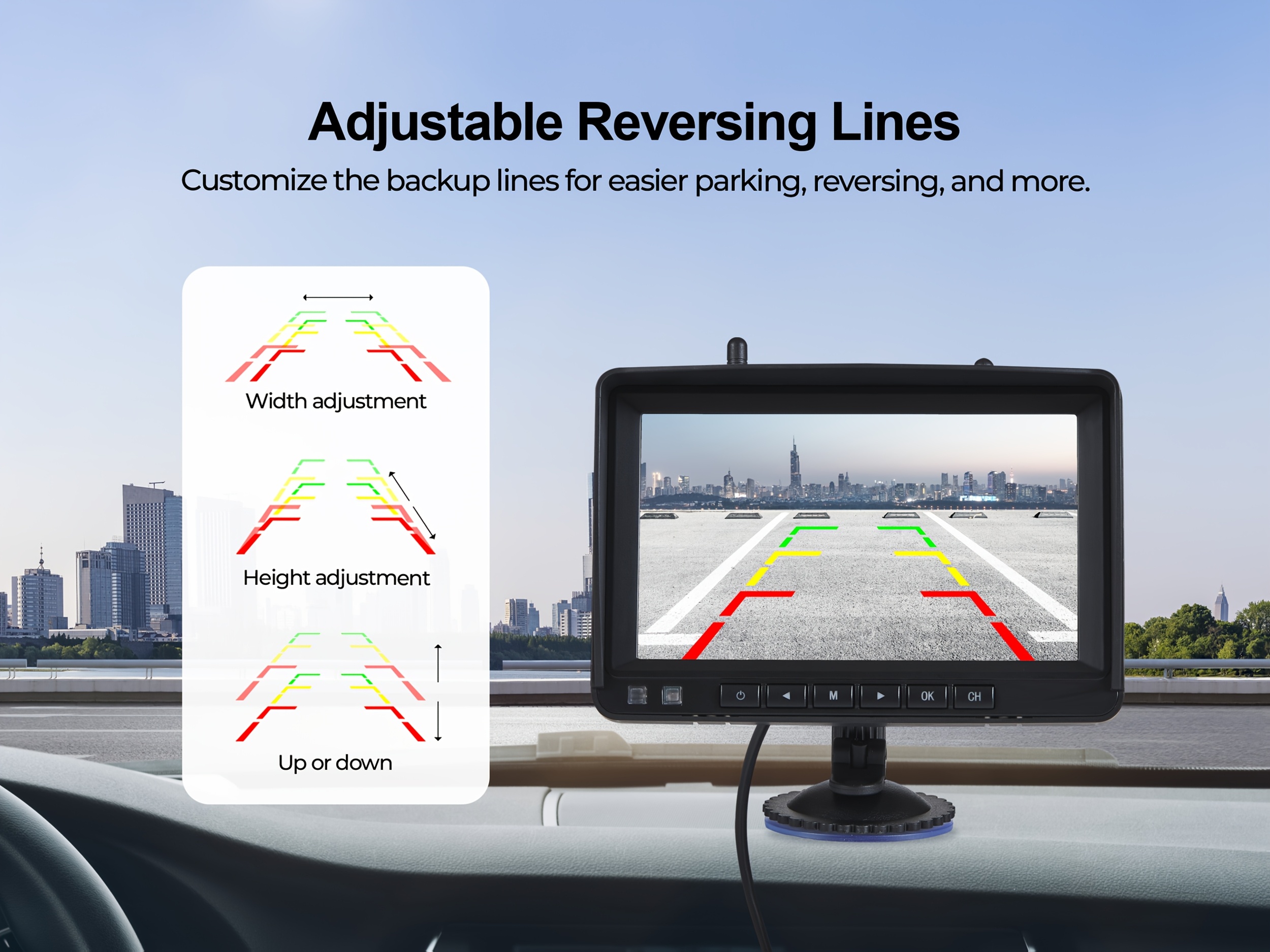 dual channel magnetic solar wireless backup camera system with   1080p monitor 9600mah rechargeable infrared night vision magnetic hitch camera for rv trailer truck boat car   no wiring required Product details 8
