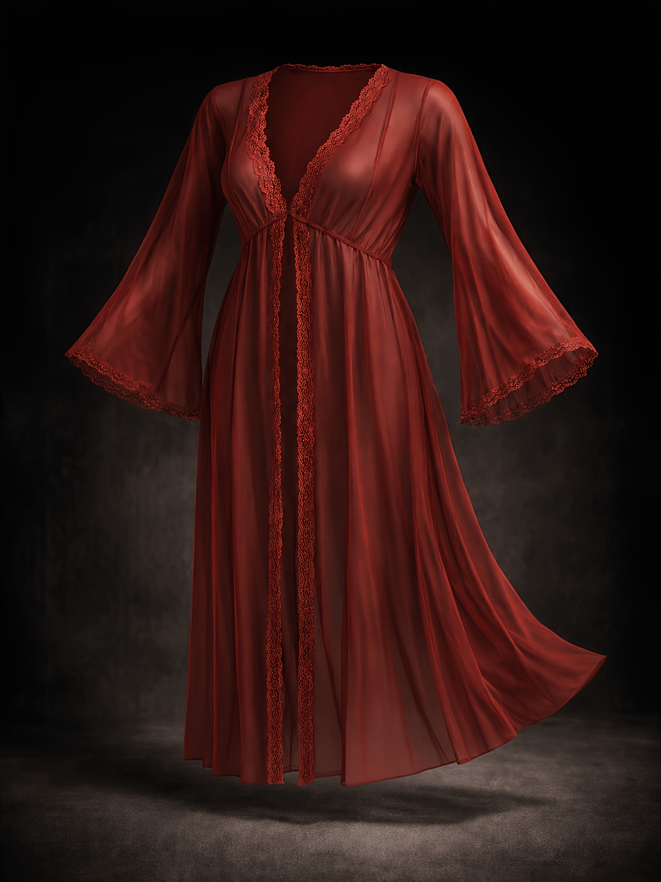 sheer kimono sold on Temu United States