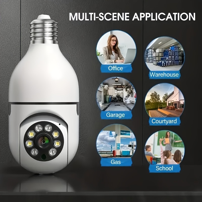 

Smart Bulb 2.4ghz Security Camera Voice Wireless Wifi Hd 200w Camera, 355 Degrees And Translation, E27 Screw Lamp Holder Plug-in Security Camera, Suitable For Indoor And Outdoor Monitoring