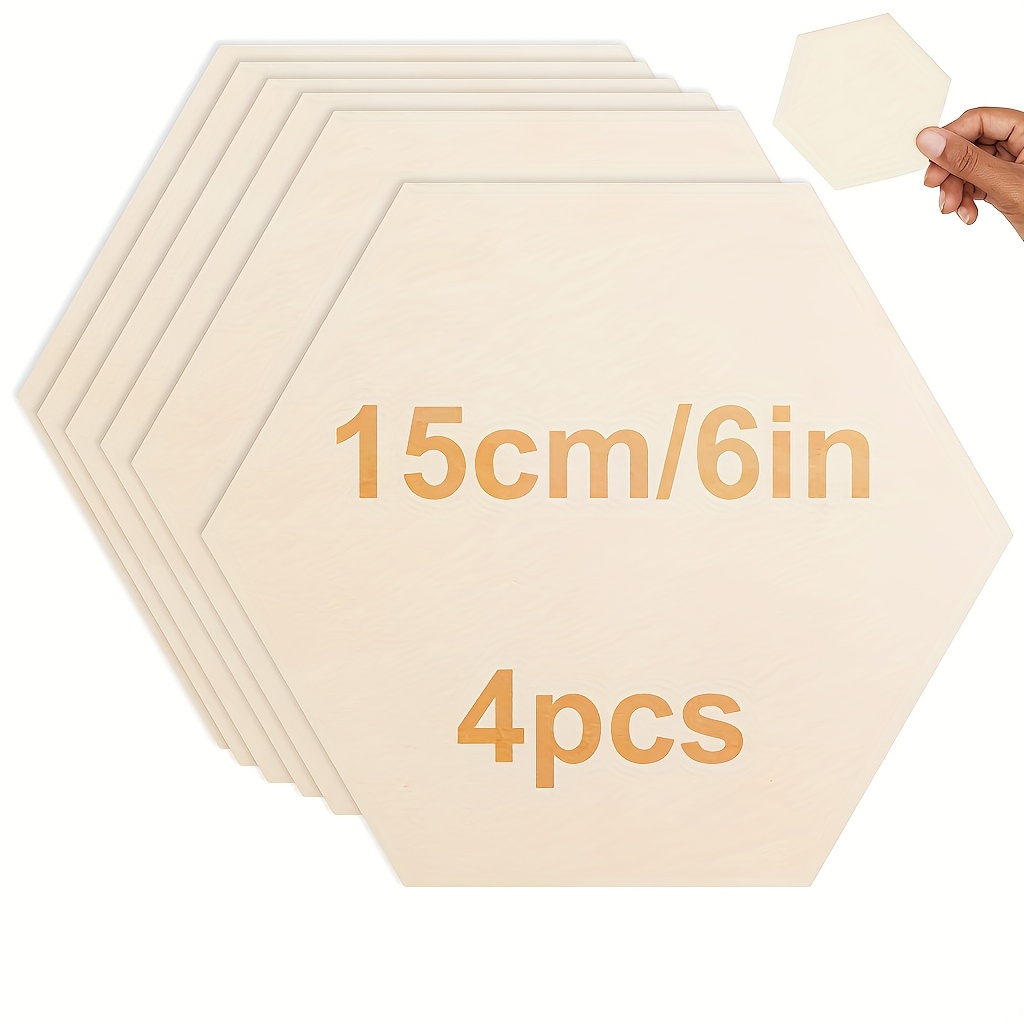 

4pcs/8pcs/16pcs Wooden Pieces For Diy , 6 Cutouts For Wood , Painting, Decorations