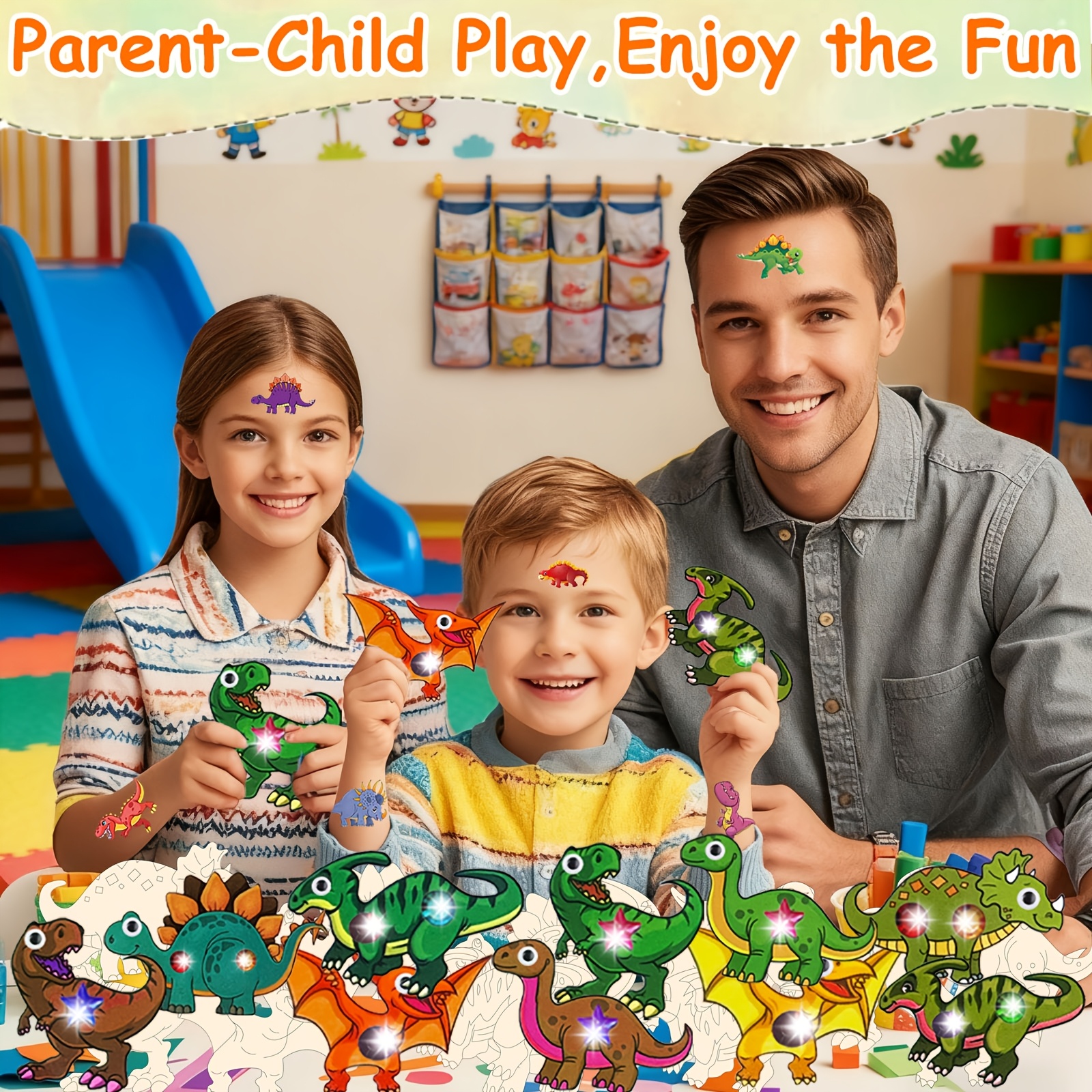 Kit De Manualidades De Madera Con 12 Dinosaurios – Juego De Pintura Y Pegatinas De Diamantes Para Niños, Incluye Pinturas Y Pinceles | VINEST