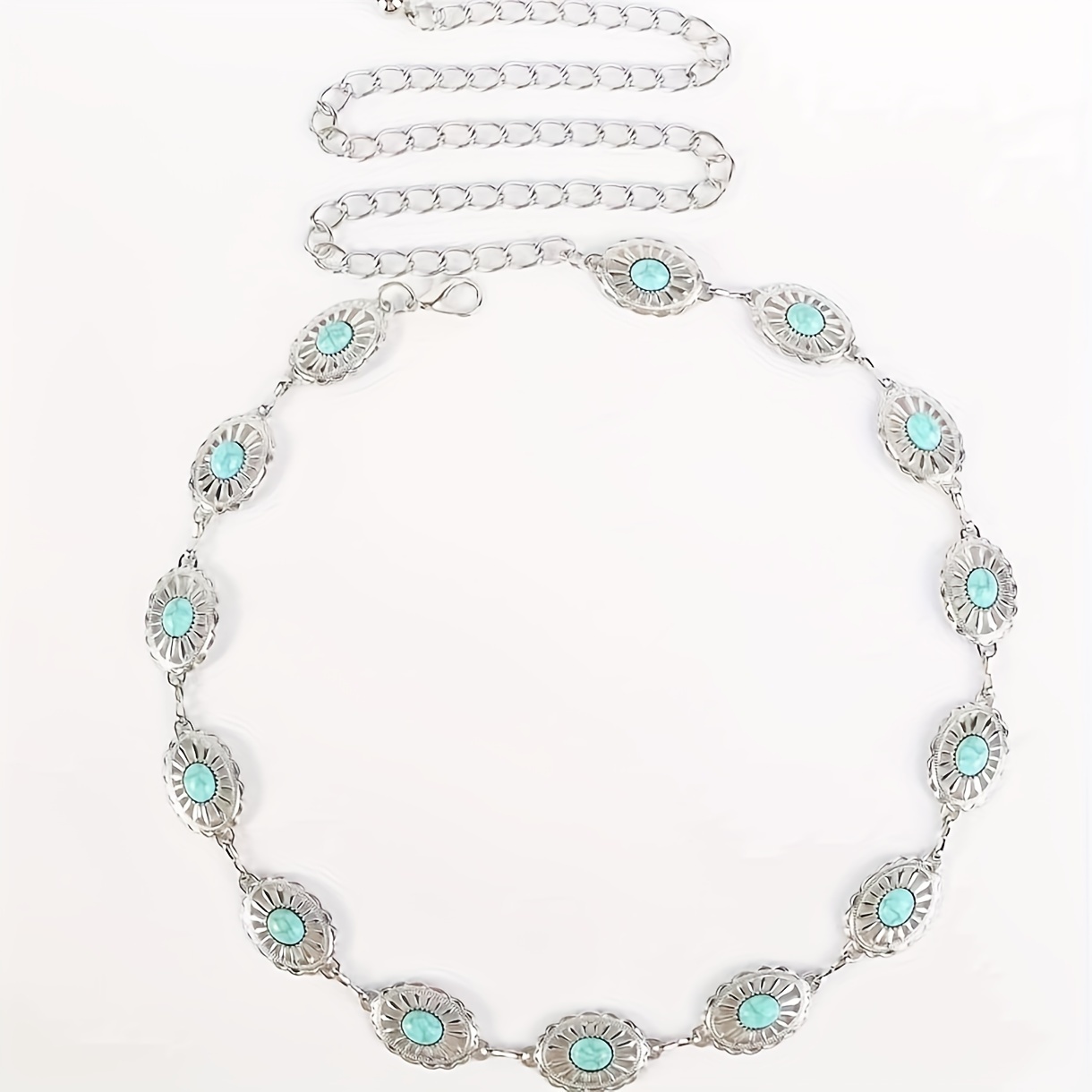 Retro Style Silvery Waist Belt