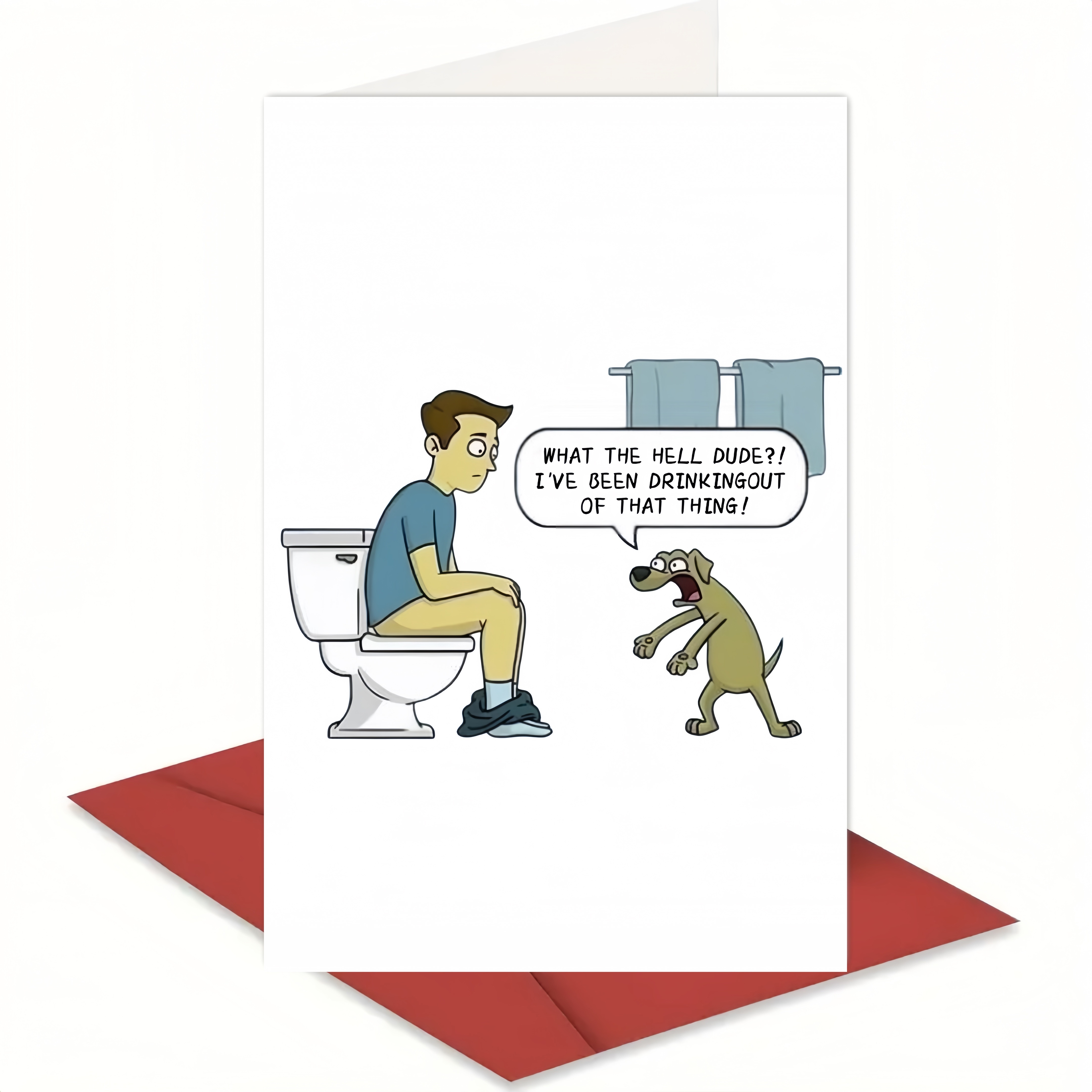 

Hilarious Dog-themed Greeting Card - 'what The  Drinking !' - Birthdays, Thank You Notes & Creative Gifts , Family & Colleagues