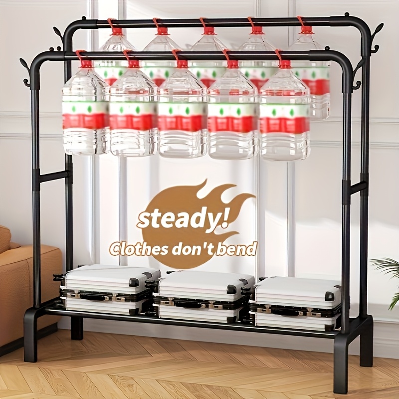 popular   stainless steel multi functional wardrobe clothes rack space saving design easy assembly with shelves and hooks portable clothing rack for balcony dorm bedroom Product details 18