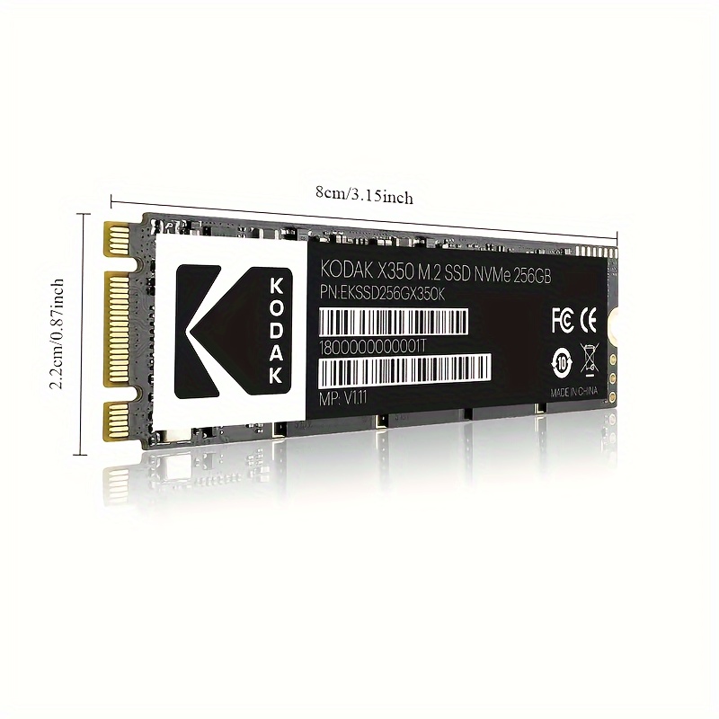 

Disque SSD KODAK M2 NVME SSD 1TB/512GB/256GB M.2 2280 Vitesse de disque jusqu'à 2000MB/s Disque SSD interne pour ordinateur portable et bureau