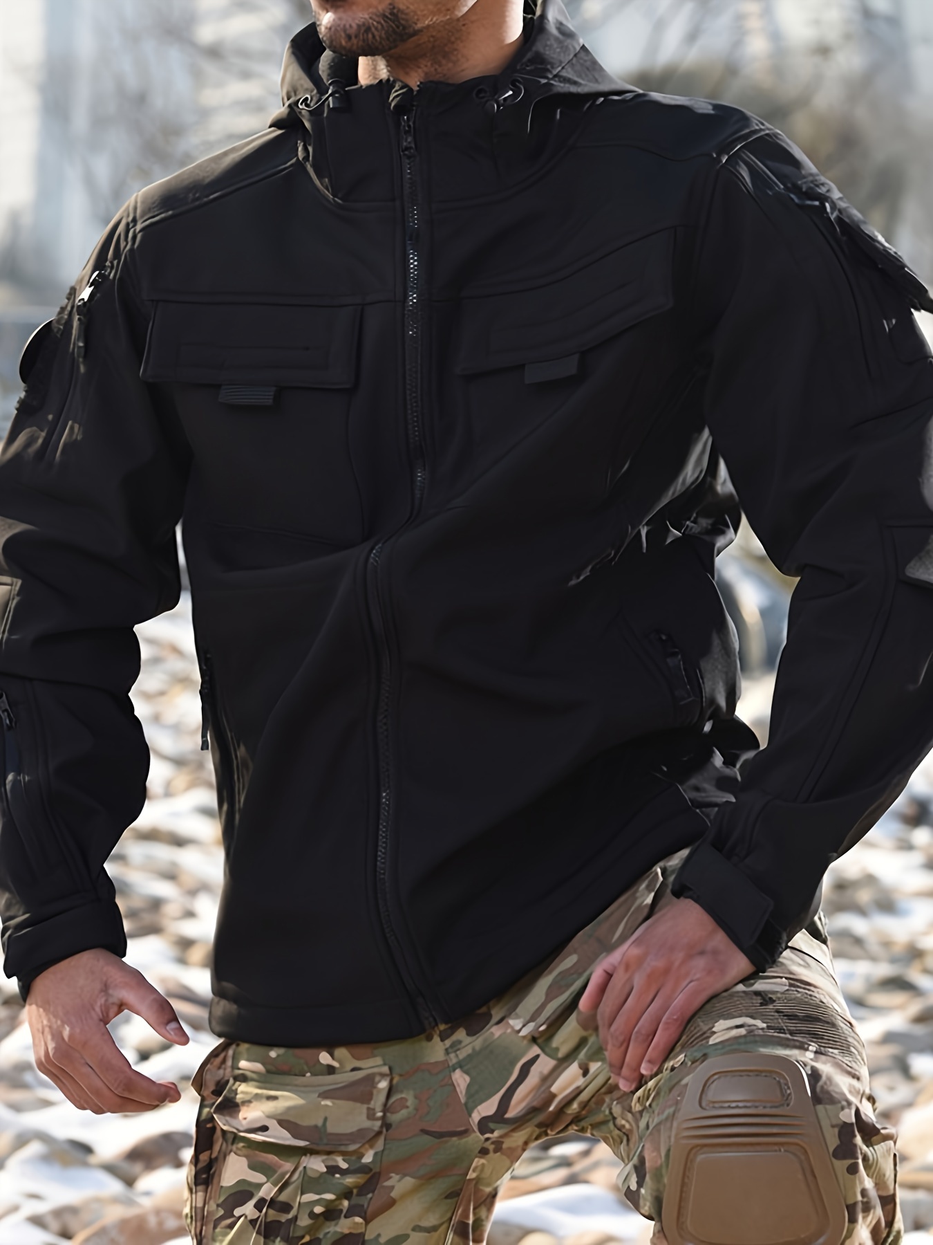 SOUMO BIG POCKET HOODED COAT