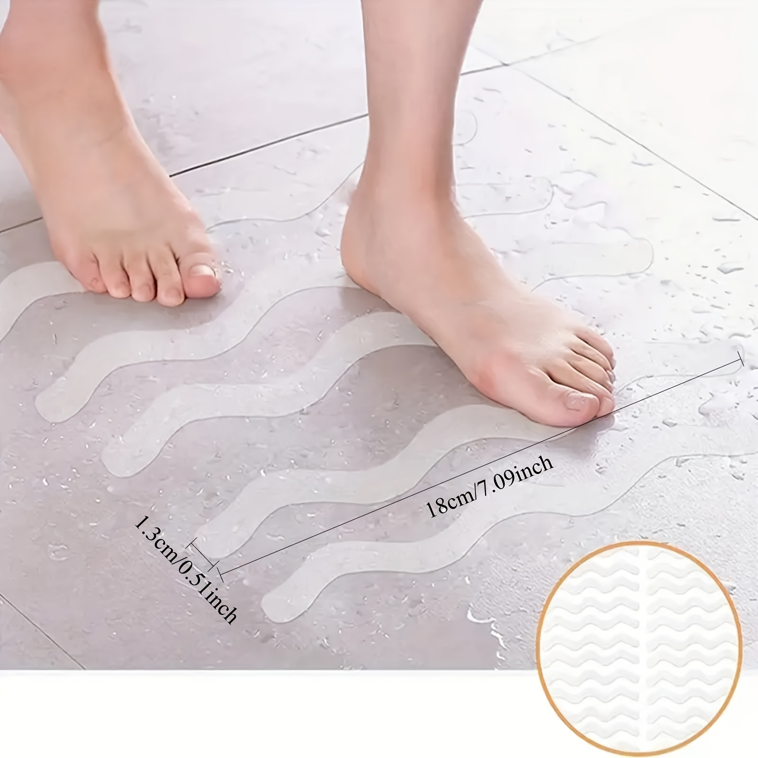  Decals for Bathtubs And Showers, Featuring Patented Anti-Slip Stickers And a High-Quality Scraper for Added   Stairs.