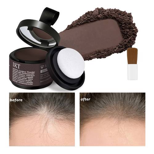 hairline concealer powder instant coverage natural for thinning hair dyeing sponge applicator portable size
