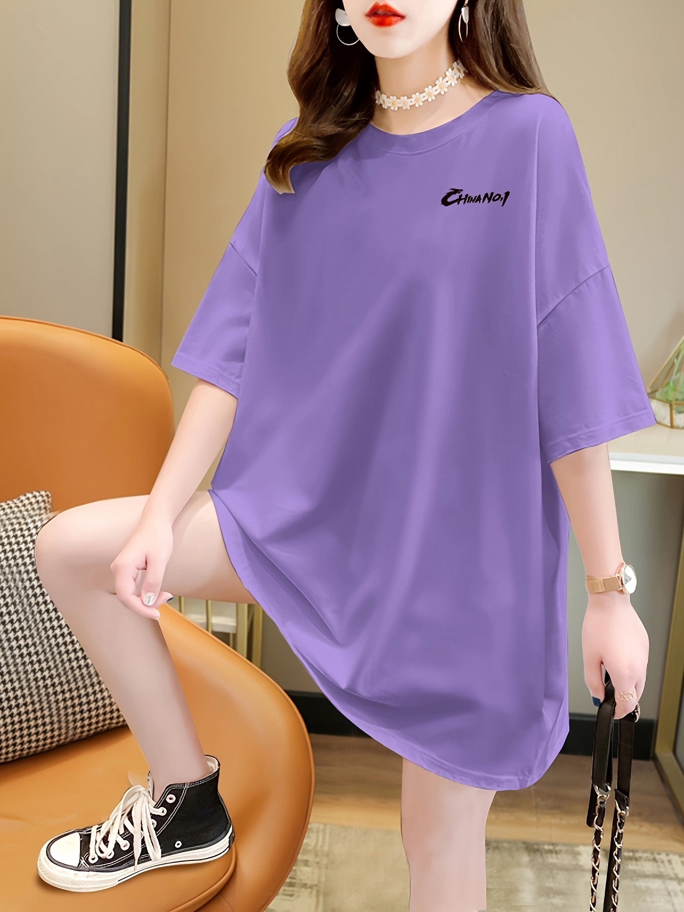 Tshirt Oversized Kleding Vrouw Dames Plus Size Oversized Pure