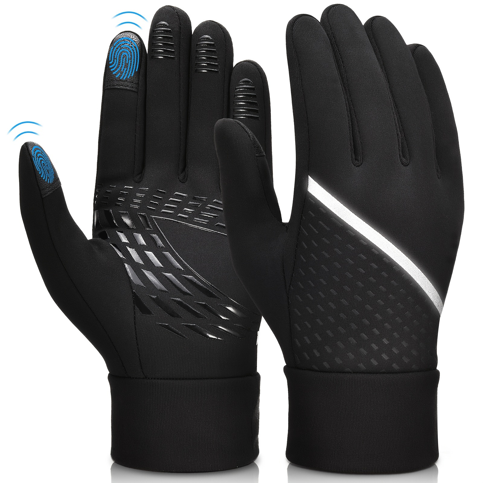 1pair Winter Warm Gloves Touch Screen Plus Velvet Thickened - Temu