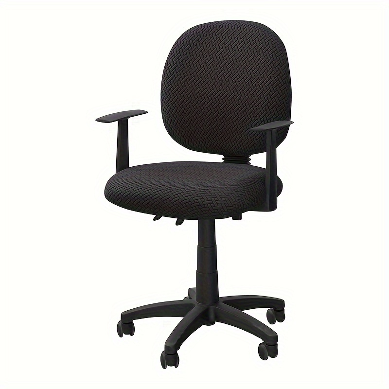 TEMU 2 piezas/juego de elástica separable para asiento de silla de ordenador de oficina con forro polar sherpa jacquard de T