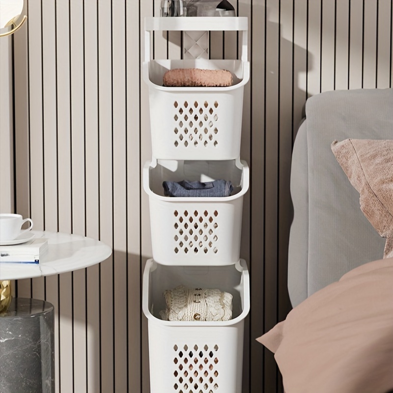 versatile 2 in 1 laundry hamper with detachable trash bin durable plastic perfect for bathroom home storage laundry hamper with lid washer machine portable details 7