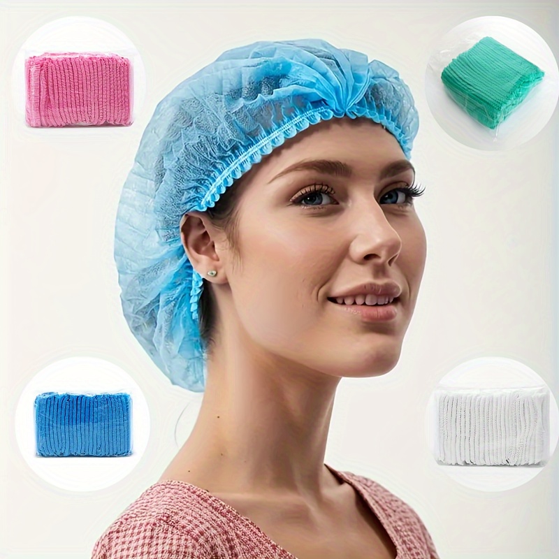 

100pcs Disposable Hair Nets With Elastic Band - Perfect For Beauty, Kitchen, Baking & Salon Use, Dustproof Work Caps