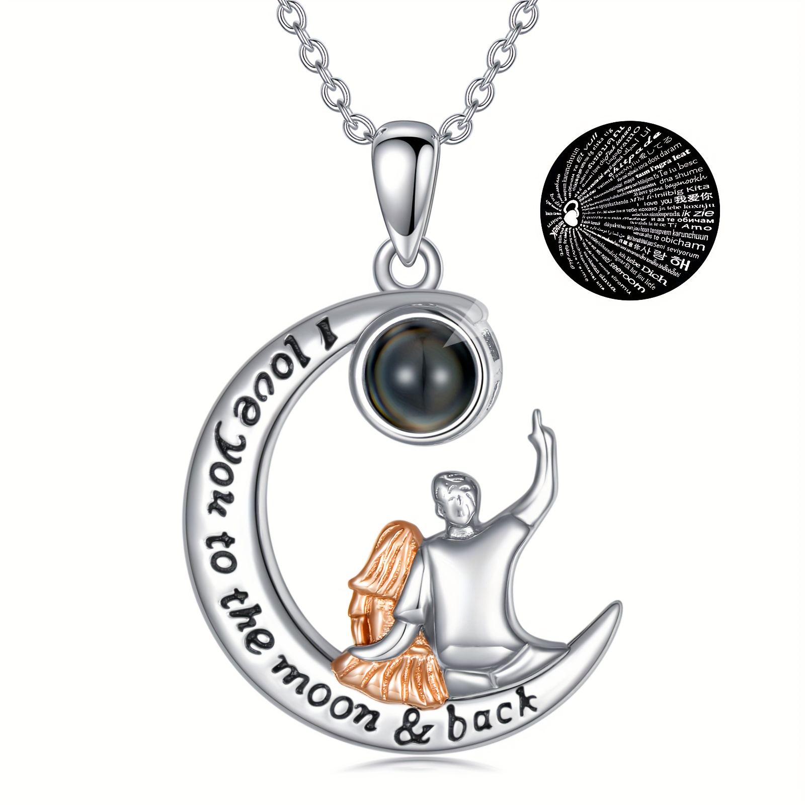 Sterling Silver Te Amo Couple Necklace Necklace Girlfriend 925