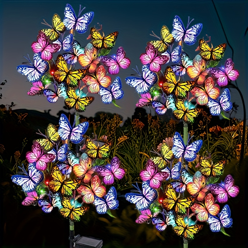 TEMU Solar Garden Light Outdoor Decoration Solar Light Newly Upgraded 4-pack Solar Light Garden Courtyard Lawn Outdoor Decoration, Decorations For