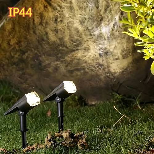 1 pack of 7 led solar spotlights dual use wall mounted ground mounted flexible and convenient installation suitable for lighting fences courtyard trees flower beds swimming pools and