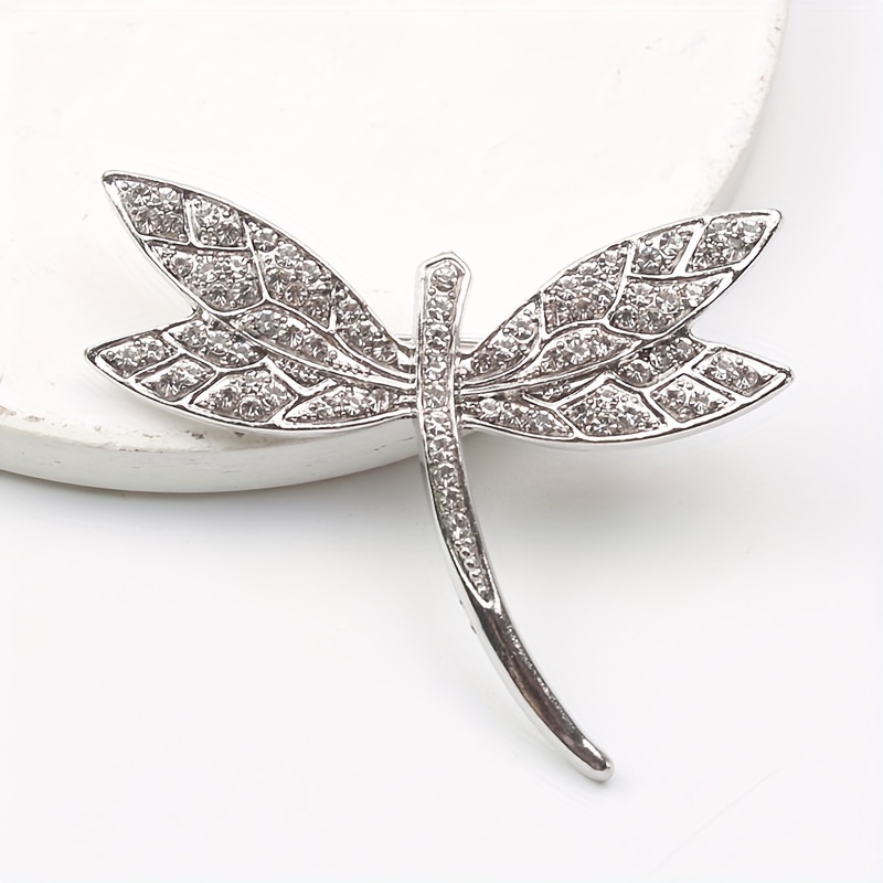 Dragonfly Brooch Pin Elegant Vintage Insect Brooch, Sparkling Jewelry  Accessory for Wedding Banquets