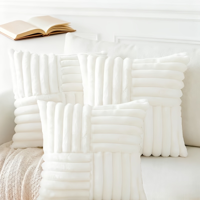 TEMU 3pcs Pillowcases, Multiple Colors , Suitable For Living Room Sofa Bedroom Decoration, No Pillow Insert