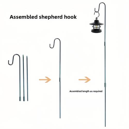 portable camping lantern stand with adjustable metal hook no electricity needed lightweight outdoor gear for camping hiking backyard christmas halloween easter decor camping gear hiking accessory sleek durable construction