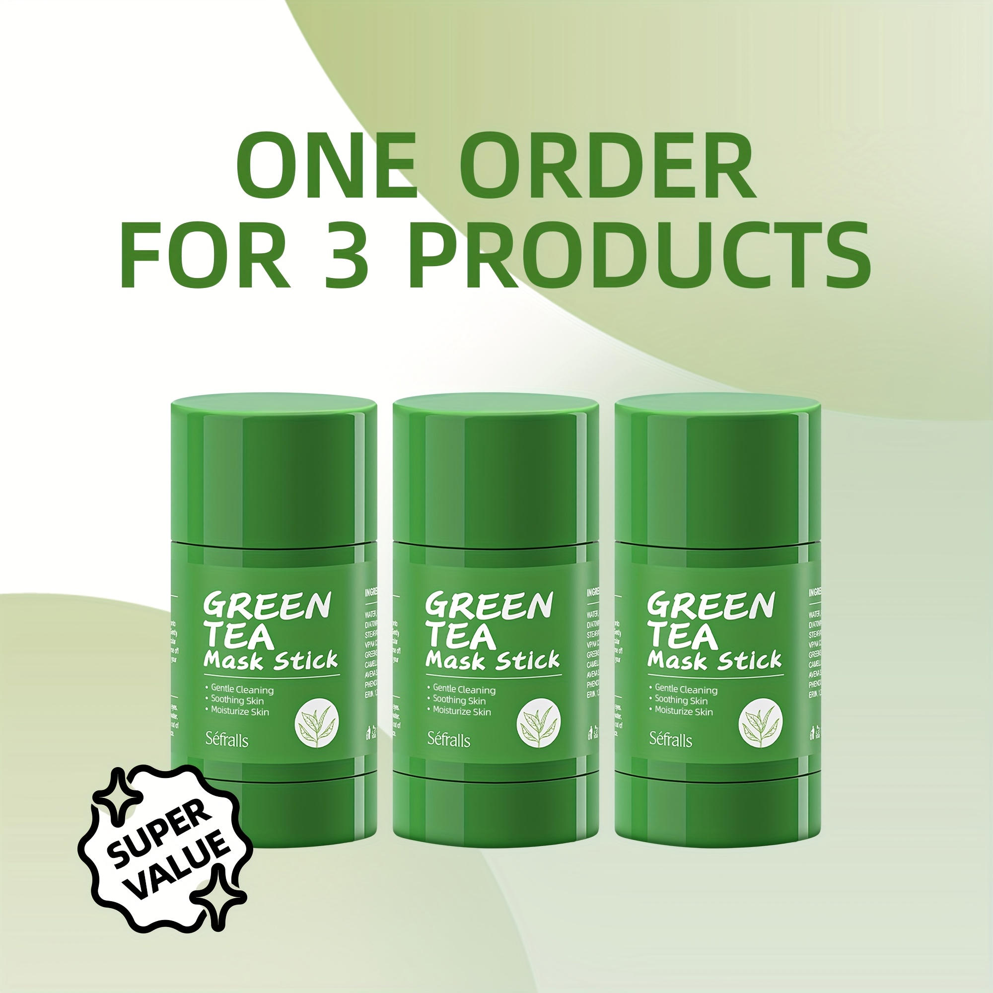 green tea mask stick sold on Temu United States