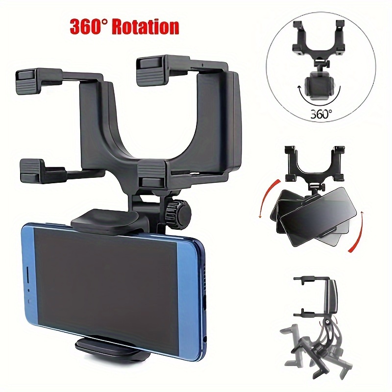 

1-pack Universal 360° Rotatable Abs Phone Holder With Shower And Wall Mounting Options For -level Viewing