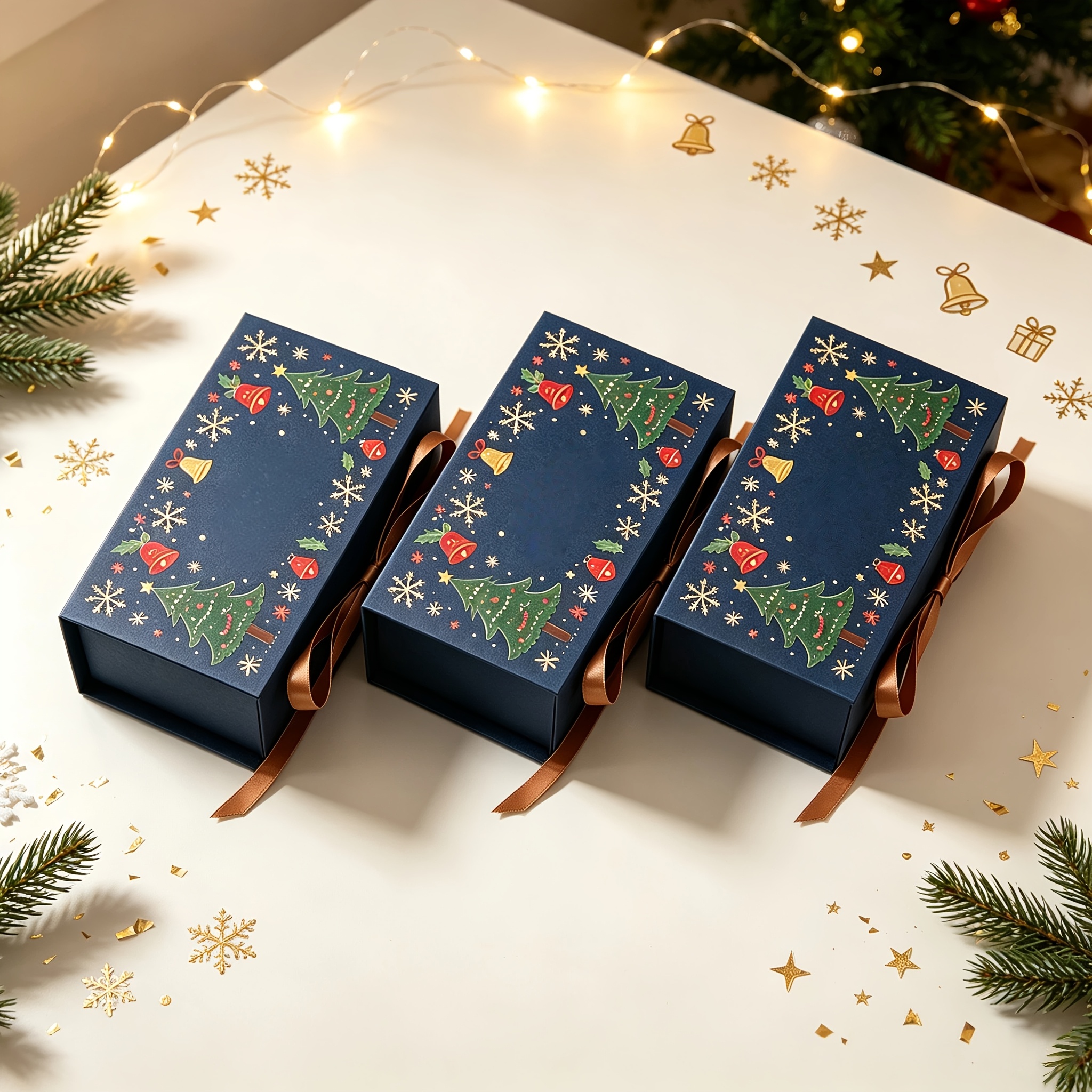 navy blue gift box sold on Temu United States