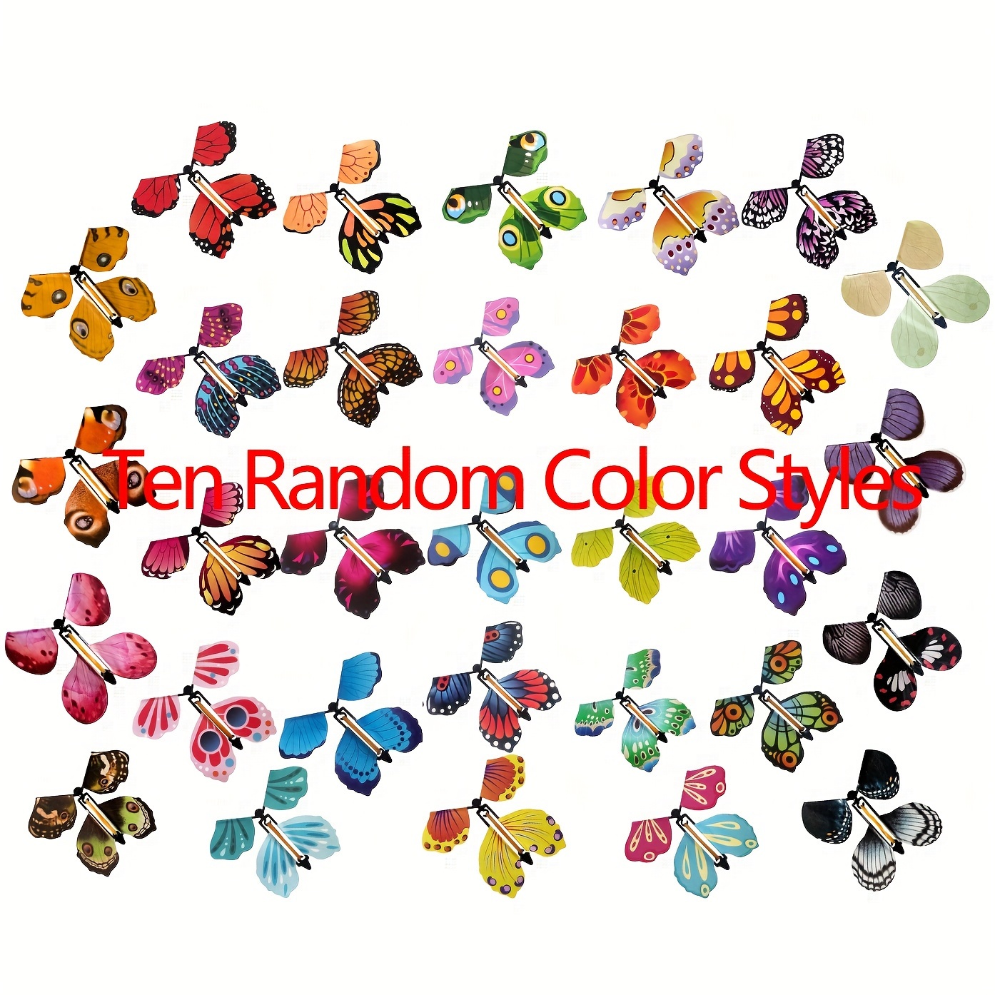 Mariposas voladoras mágicas de colores para marcapáginas, juguetes  voladores de hadas, 5/10 piezas, regalo sorpresa - AliExpress
