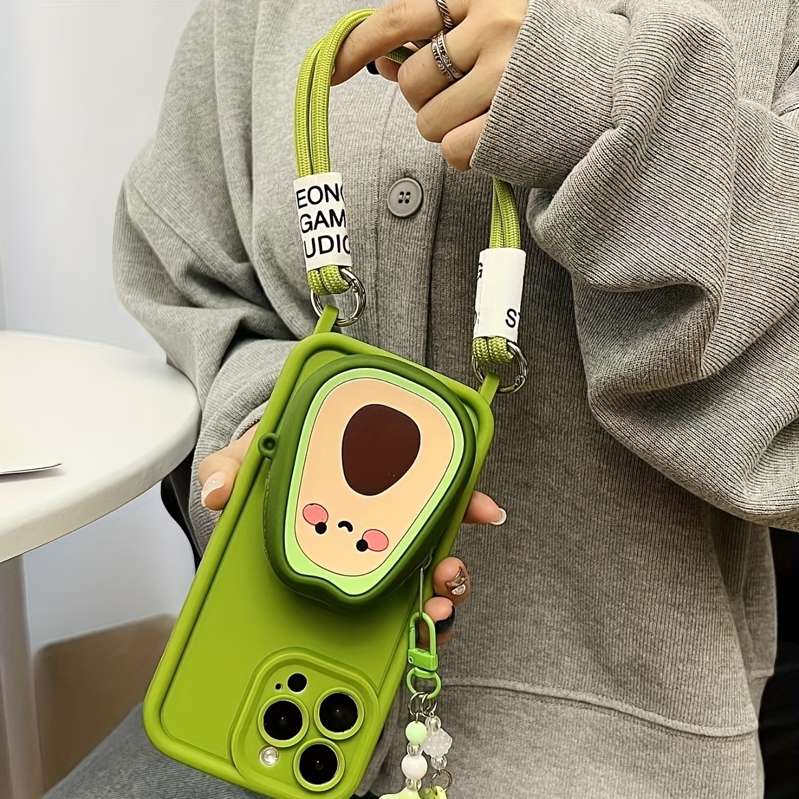 

-dimensional Avocado Coin Purse Handheld Forphone15promax 14 Mobile Phone Case 11/12/13 Soft Xr Female