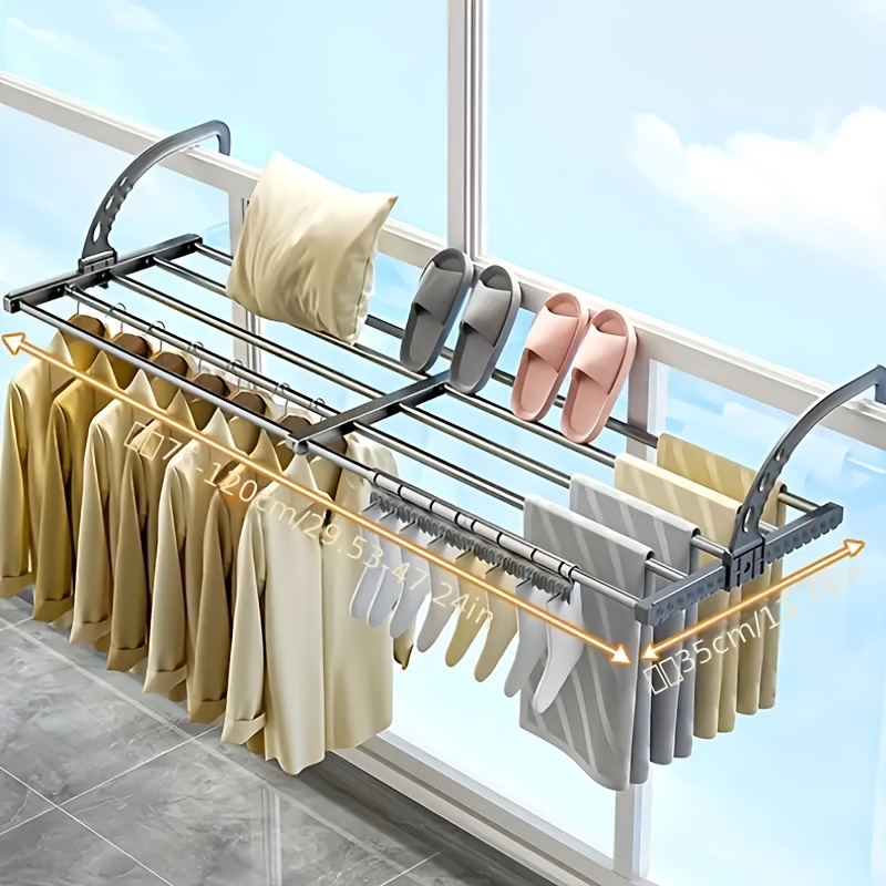 Tendedero Retractil Colgador De Ropa Pared Exterior Colgador De