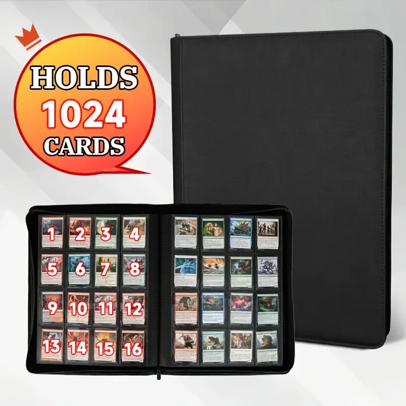 1000 slot card binder 1000+ Pockets Trading Binder, 16 Pockets Trading Card Ringless Side Loading Trading Card Album Folder for TCG,MTG,Sports Cards(Gray) : Toys & Games All loading pockets in combination with the cover is designed for your assurance that your collection will stay in place in a mint condition TopDeck 1000 Card Binder -