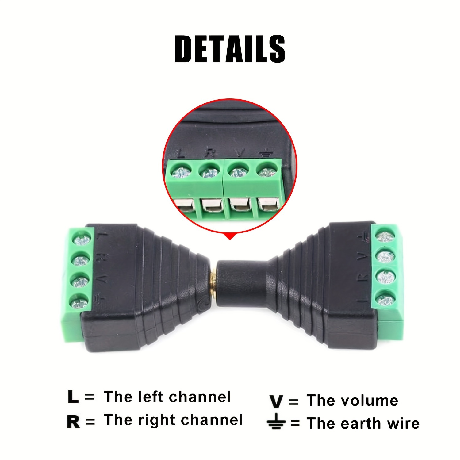 Pin Earphone Plug Wiring Pole Headphone Jack Plug Male Pin Stereo