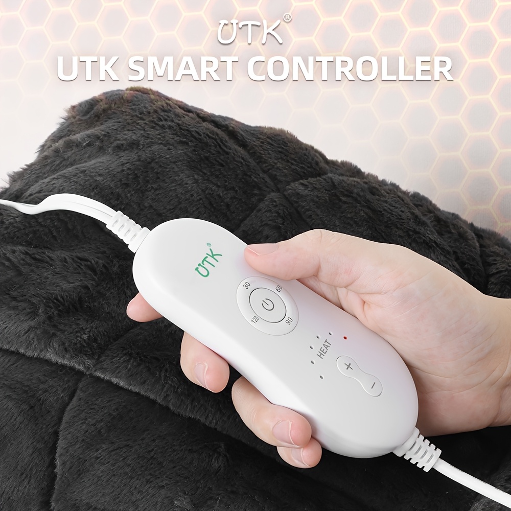 utk large heated neck shoulder wrap with weighted design and auto shut off 24 x 20 electric heating pad relaxation mothers day gift Product details 3