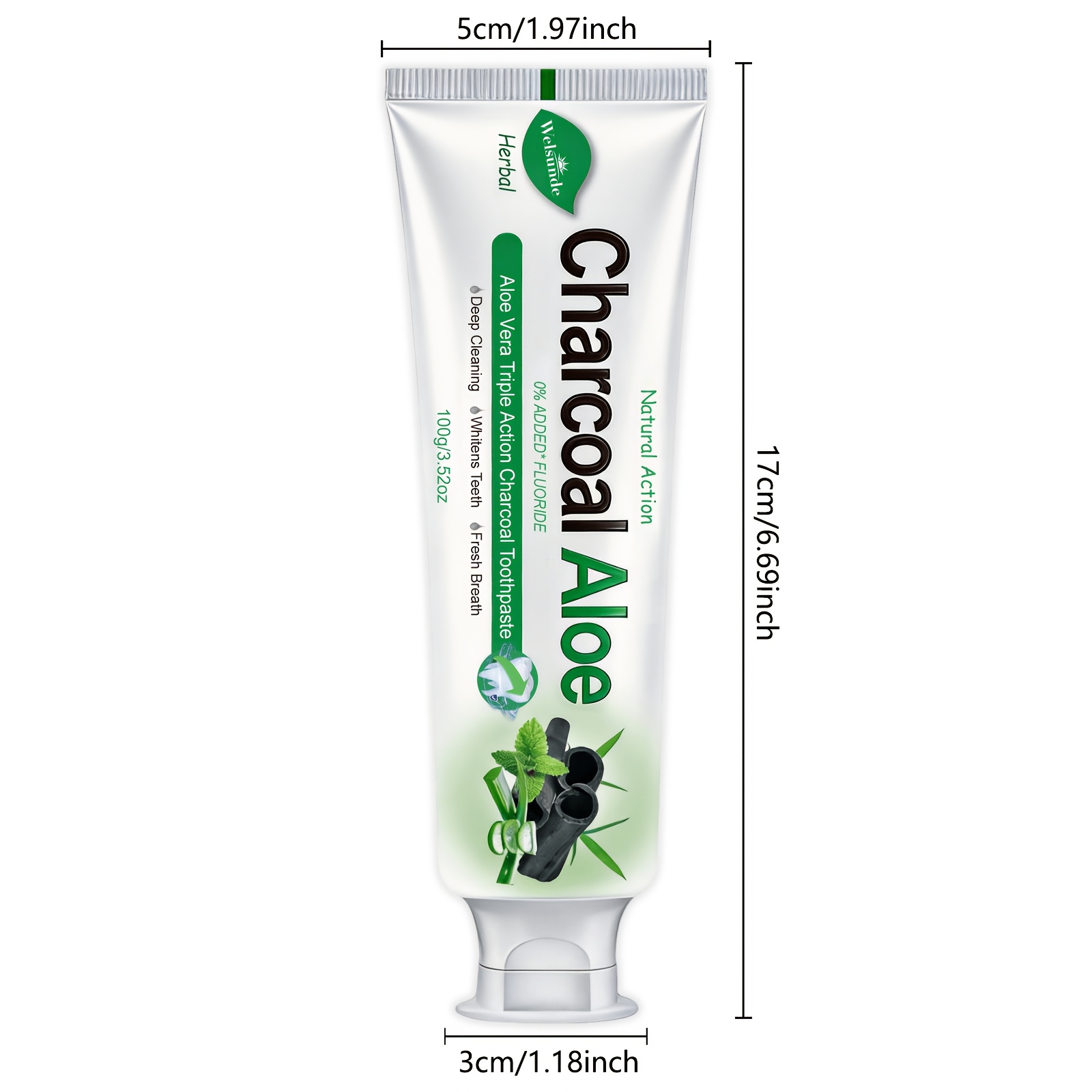 Natural Activated Charcoal Aloe Vera Triple Toothpaste