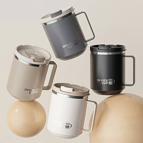1pc stainless steel insulated coffee tumbler with lid double wall vacuum insulation perfect gift for christmas valentines day mothers day reusable durable and stylish design coffee travel mug