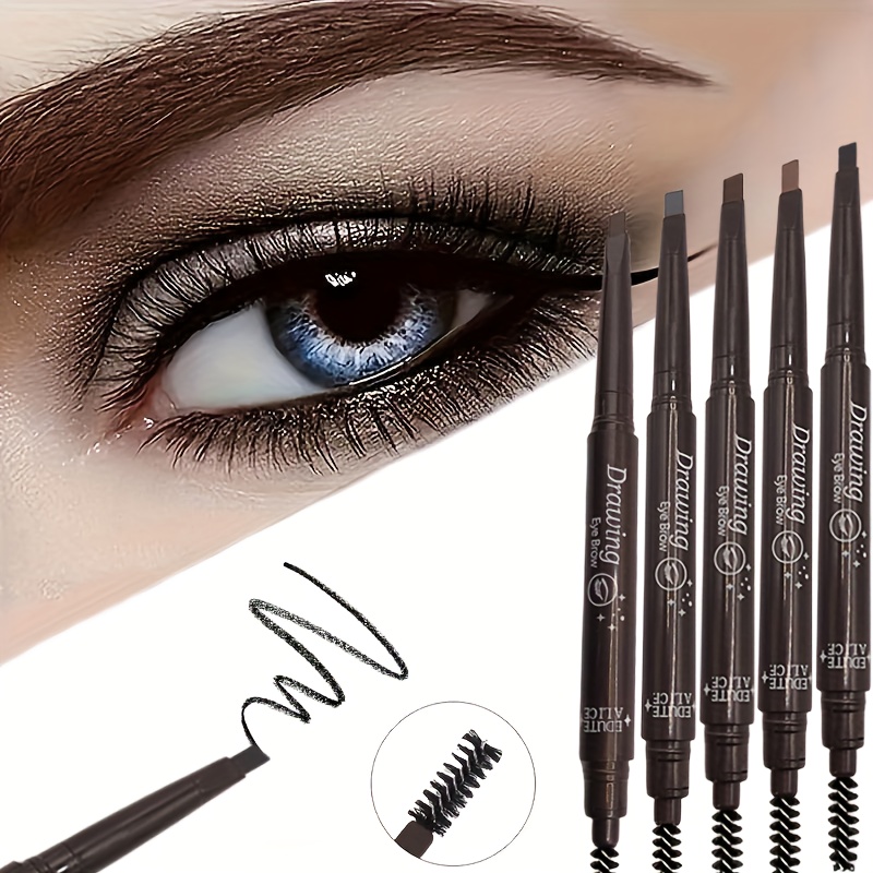   single piece double ended eyebrow pencil with brush waterproof sweatproof and smudge proof long lasting and durable   a matte and   makeup look