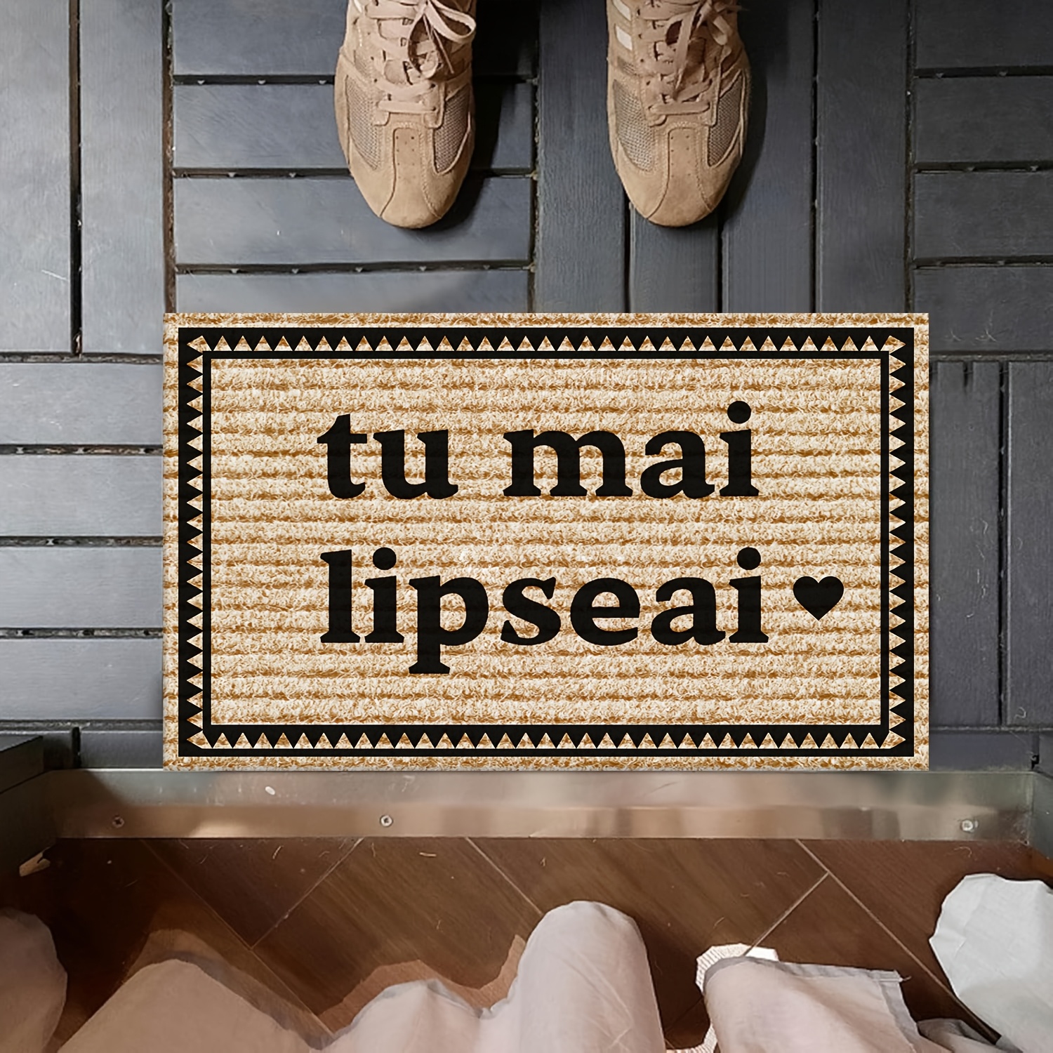 1 bucată Covoraș de bun venit distractiv, ușor, lavabil, potrivit pentru intrări, bucătării, sufragerii, dormitoare și decorul casei