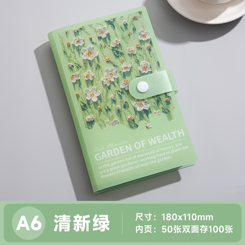 TEMU 1pc, Livre de conservation , Peut contenir 100 billets de banque, avec de bouton-pression