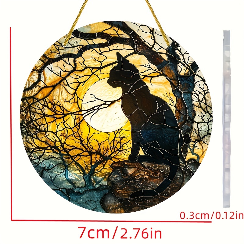 ハンドメイド　マンナイン  mannine ②黒猫　ステンドグラス ハンドメイド マンナイン mannine ②黒猫 ステンドグラス