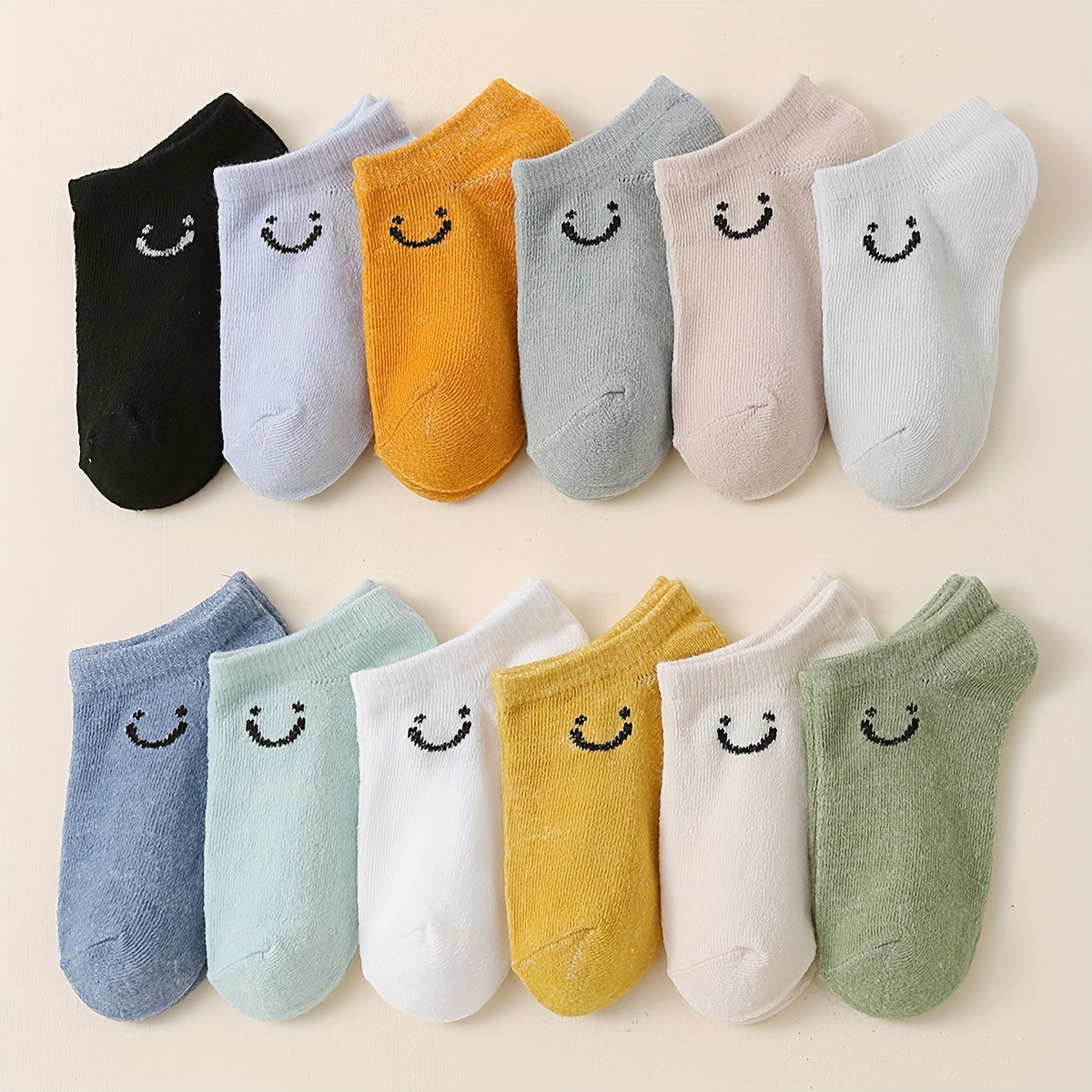 

12 Pairs Of Kid's Fashion Cute Pattern Low Cut Socks, Comfy & Breathable Casual Socks, For Daily And Outdoor Wearing