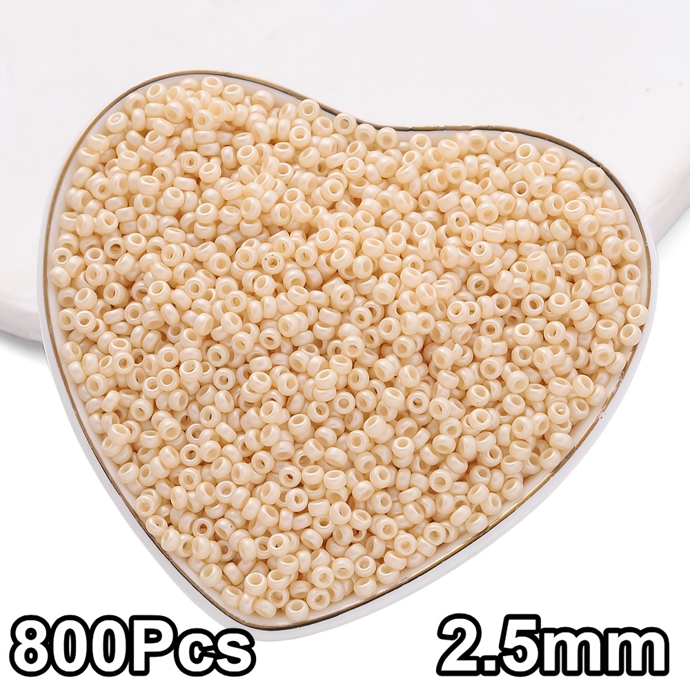 800pcs 2.5mm Multicolor Solid Color Glass Seed Beads