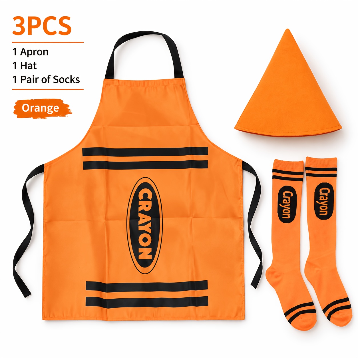 3pcs Crayon-Themed Costume Additions Kit