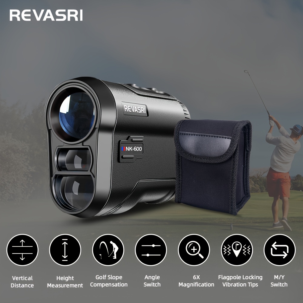 

Revasri 650yds Golf Rangefinder With Many Functions, With Golf Mode, Slope Compensation, Speed, Height, Horizontal Distance, Vertical Distance, Two-point Height Measurement