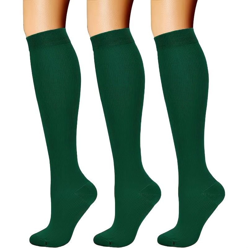 TEMU 3 paires de chaussettes élégantes noires , adaptées au travail et au sport, confort , polyvalentes pour une tenue décontractée, lavables à ,