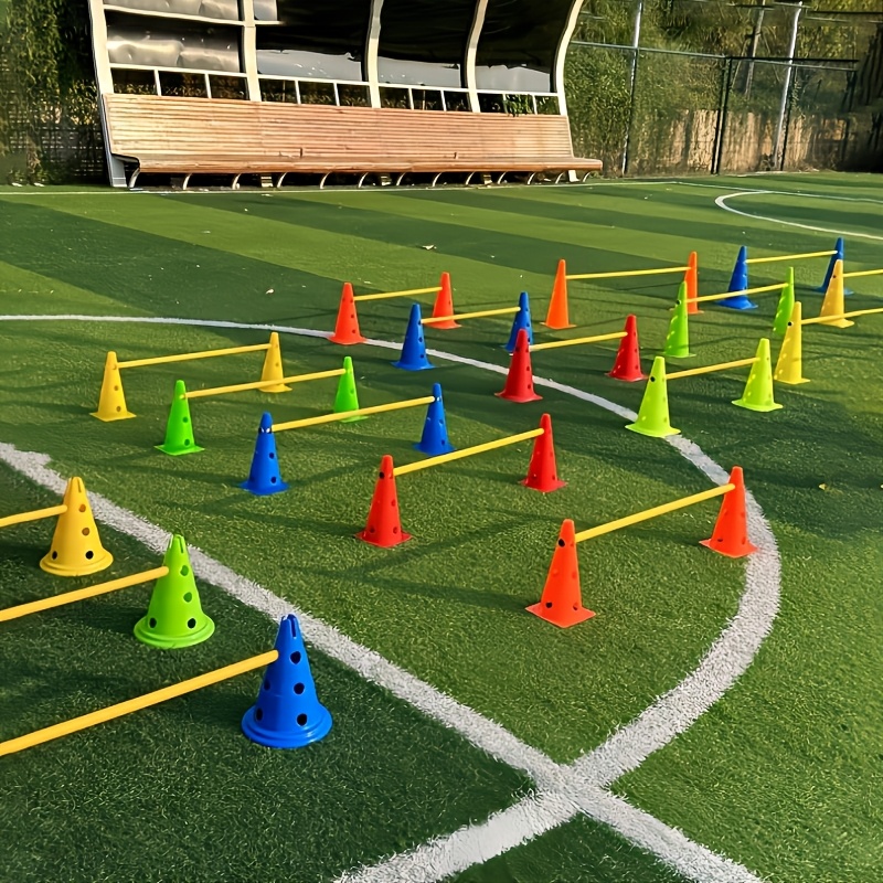 

Soccer Agility Training Kit - Adjustable Cones & Jump Poles, Plastic, Christmas, Thanksgiving, Halloween & New Year Celebrations, Pe,