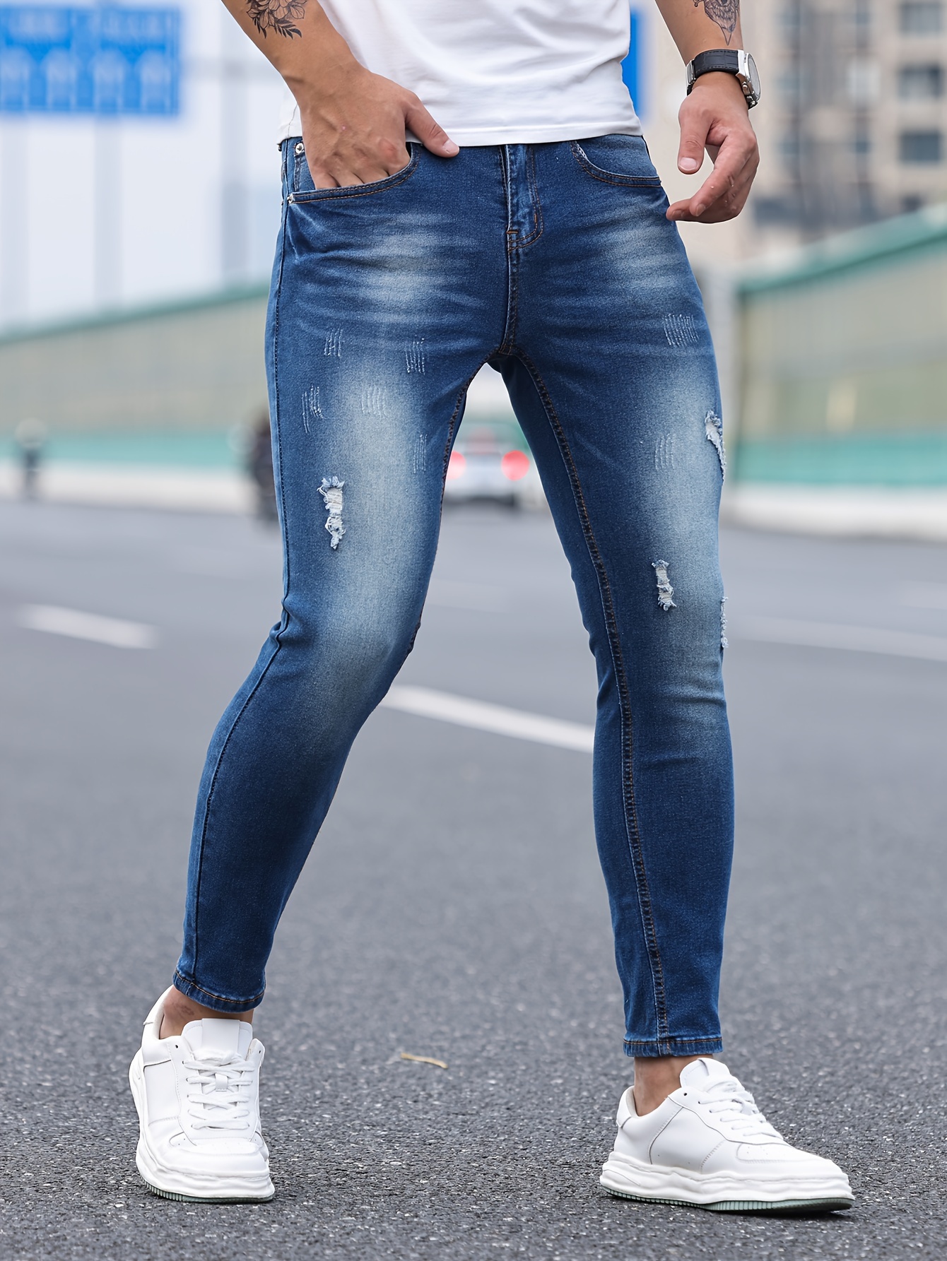 Best Shoes Mens Skinny Jeans Tight Ankle Men's Tall Travis Skinny