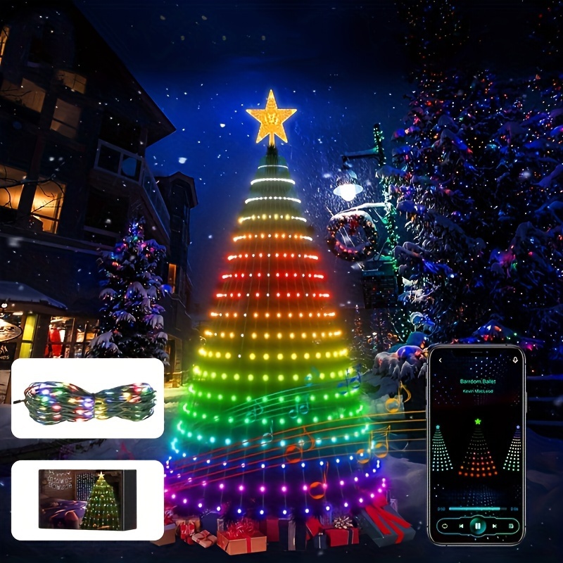 

7ft 2.1m Christmas And App Christmas Decoration And String 400 Led For Christmas Decoration