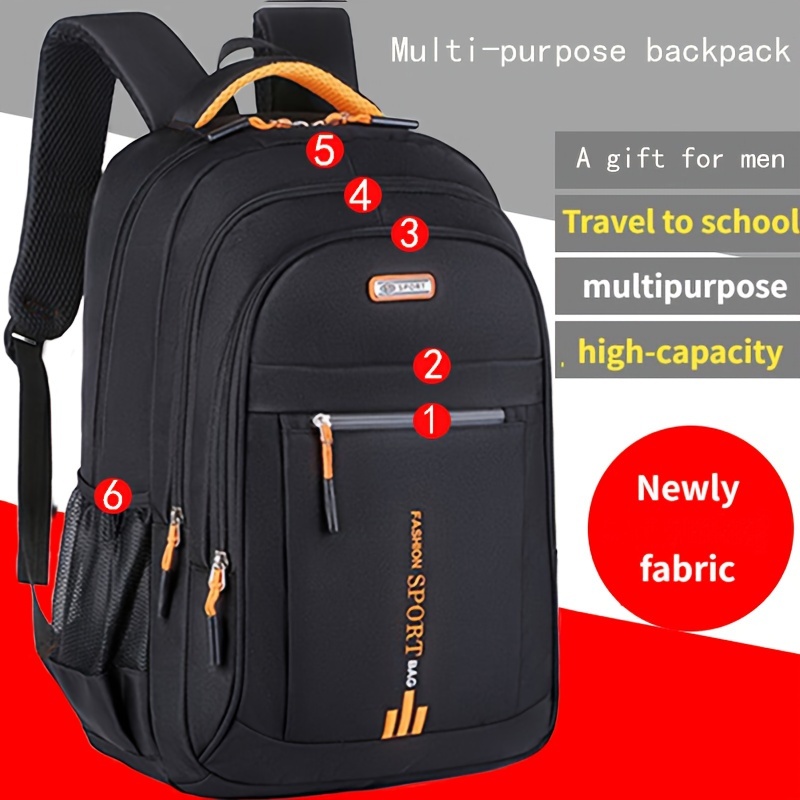 

Nylon Casual Backpack For Women, Solid Color With Tassel, High-capacity Business Travel Computer Bag, Adjustable Strap With Tablet Compartment, Zipper Closure With Polyester Lining