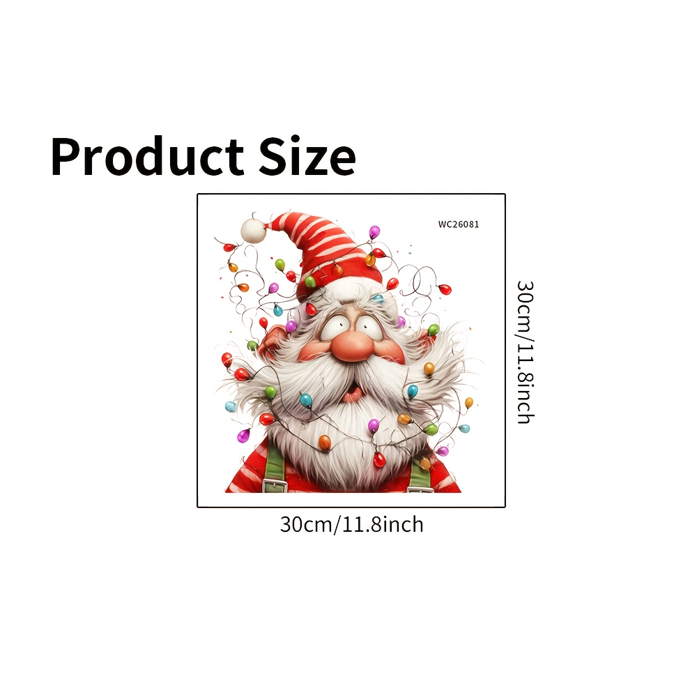 TEMU 1 Sheet Self-adhesive Removable Pvc Toilet Lid Sticker, Toilet Lid Decals, Christmas Decoration With Cute Cartoon Christmas Lights And Adorable