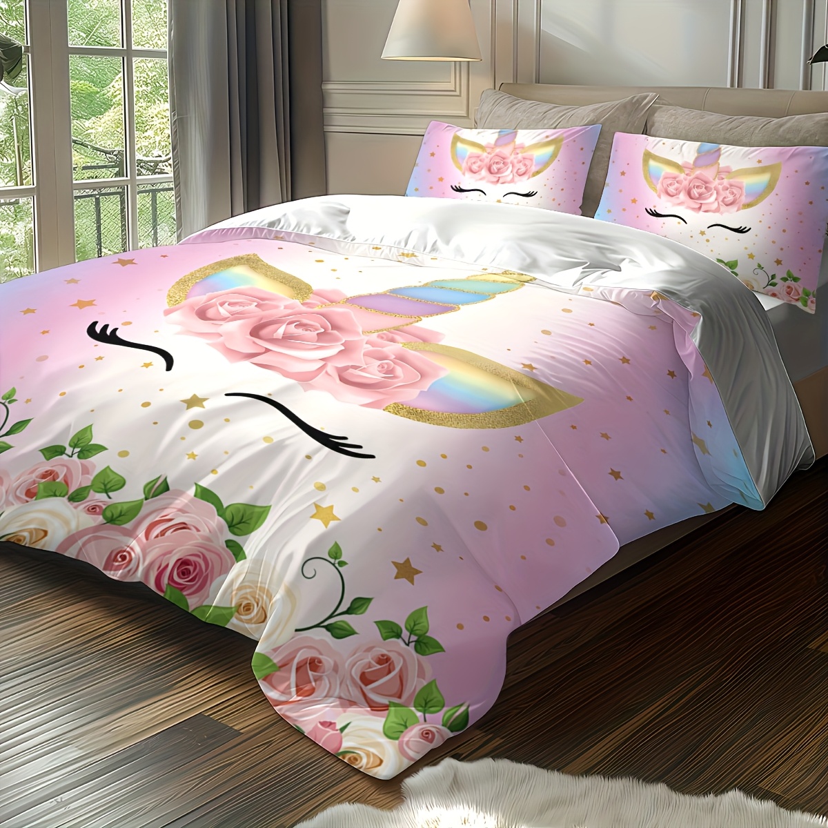 duvet cover set (1 duvet cover pillowcases Temu Bahrain