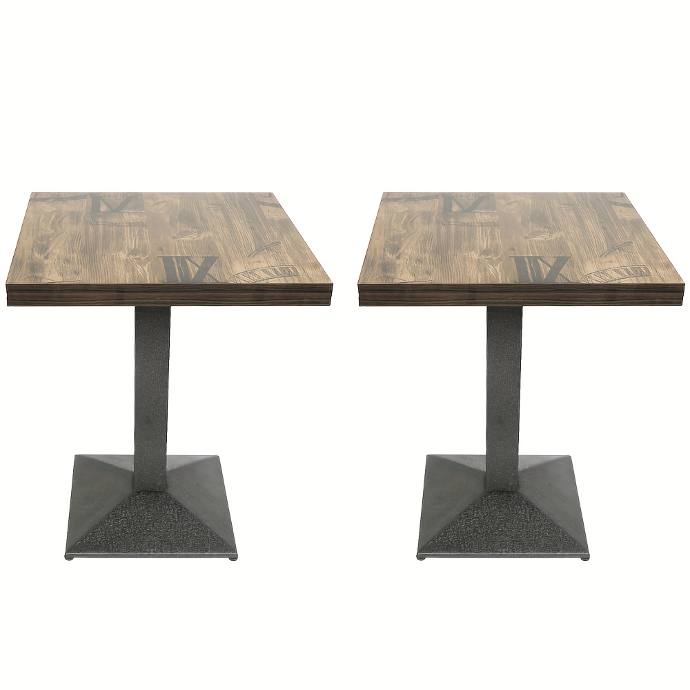 2pcs Heavy-duty Farmhouse Pub Height Dining Table With Easy-clean & Sturdy Base - Square Suitable For Cafeteria, Bistro, Kitchen, - Easy Assembly Table Set For Commercial Use In Restaurants And Homes